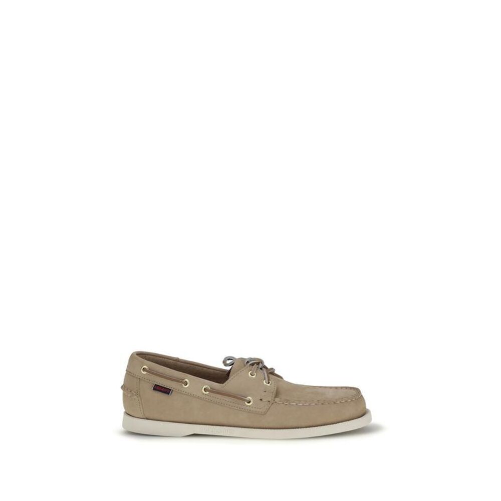 Sebago Beige Calf Leather Bos Taurus Slip-On Men's Loafers